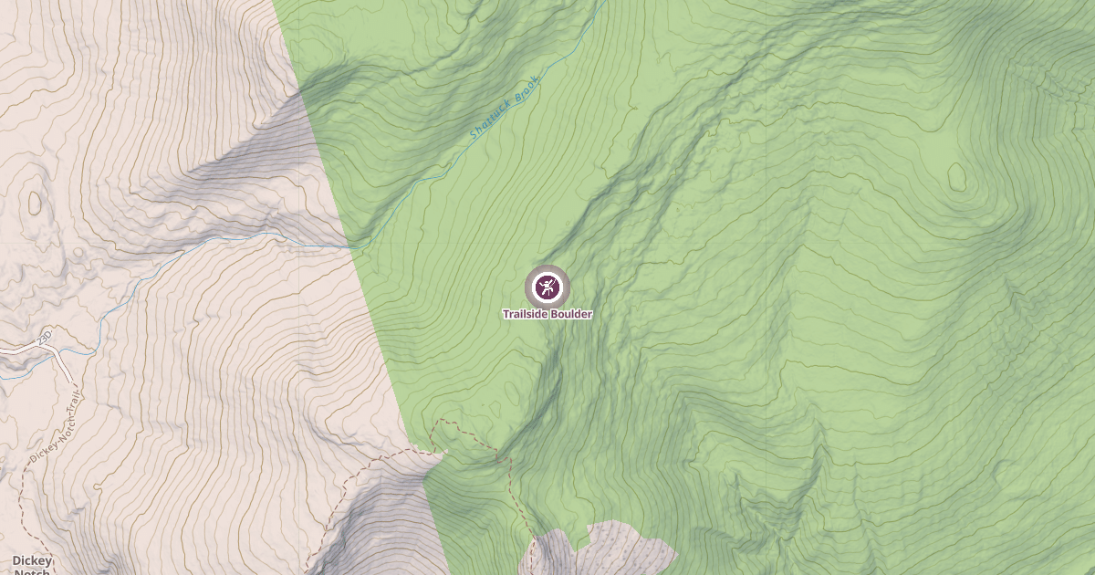 Map preview of Trailside Boulder