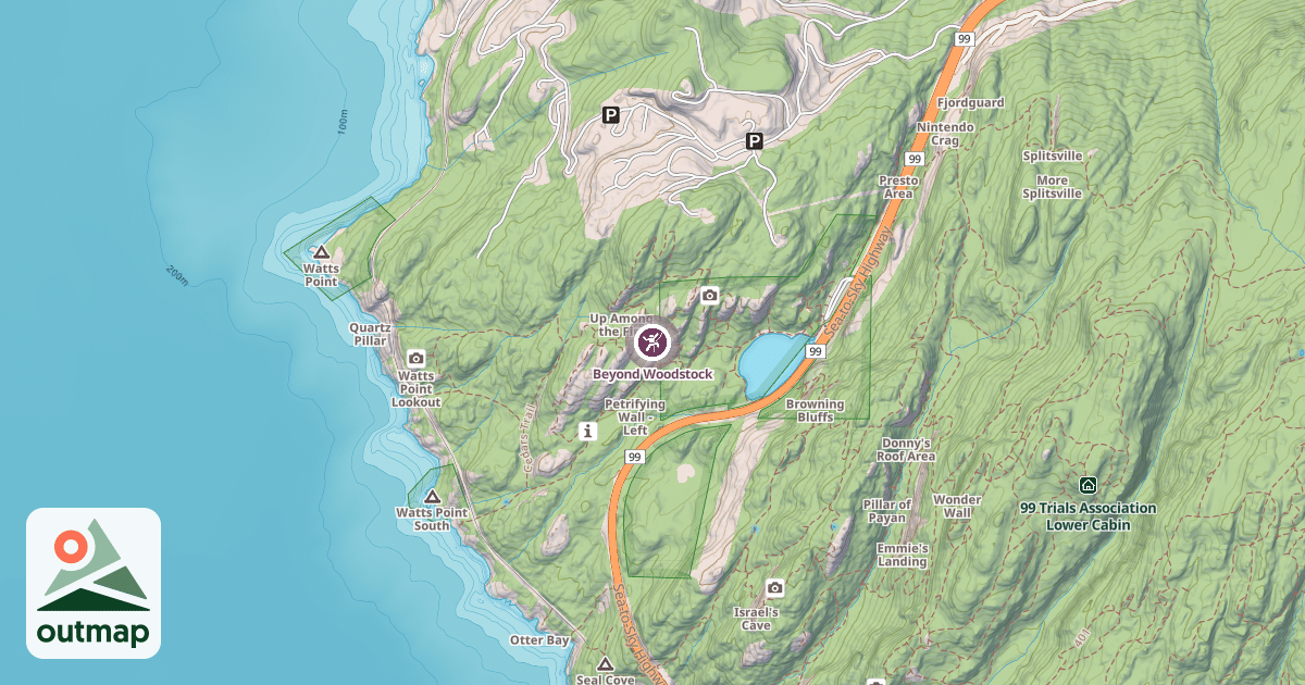 Map of Beyond Woodstock