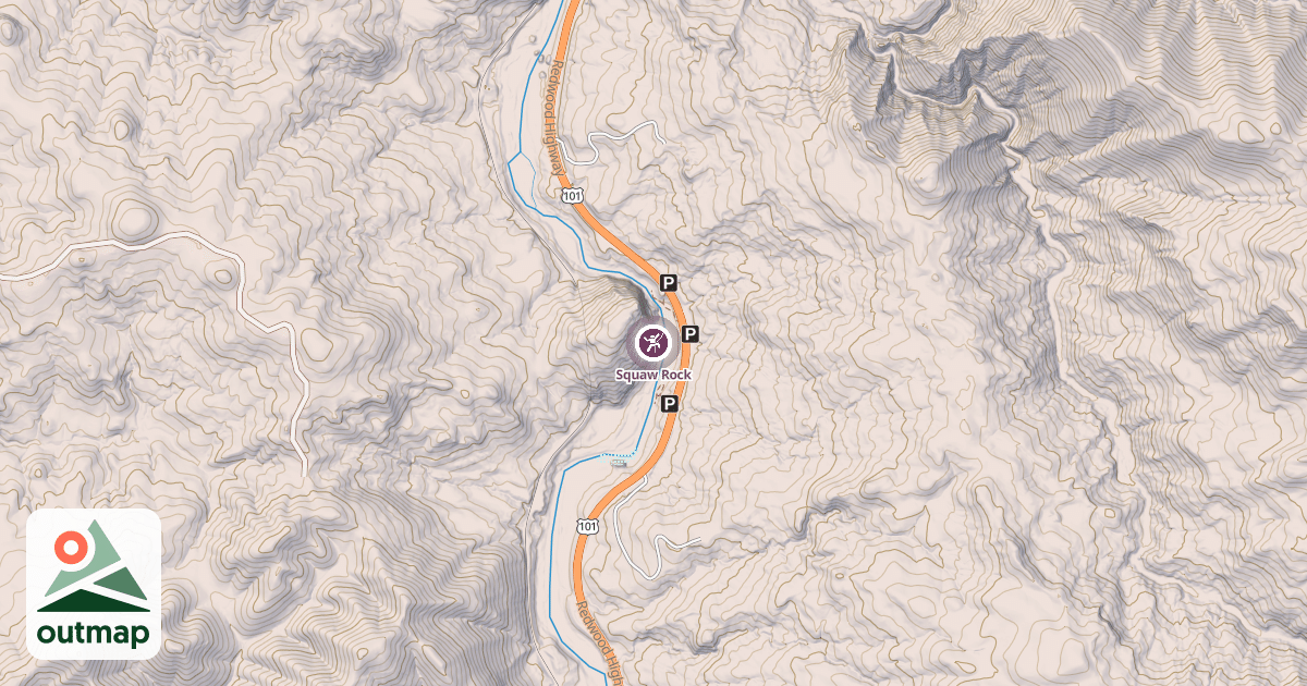 Map of Squaw Rock