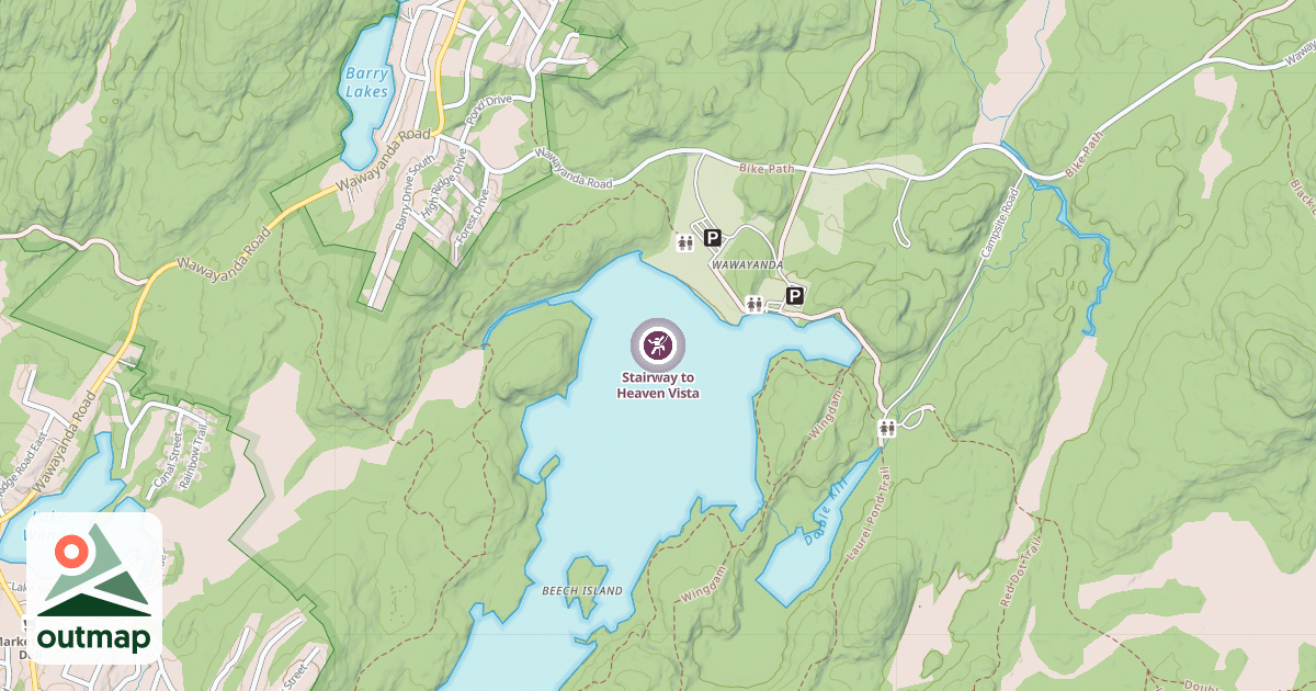 Map of Stairway to Heaven Vista