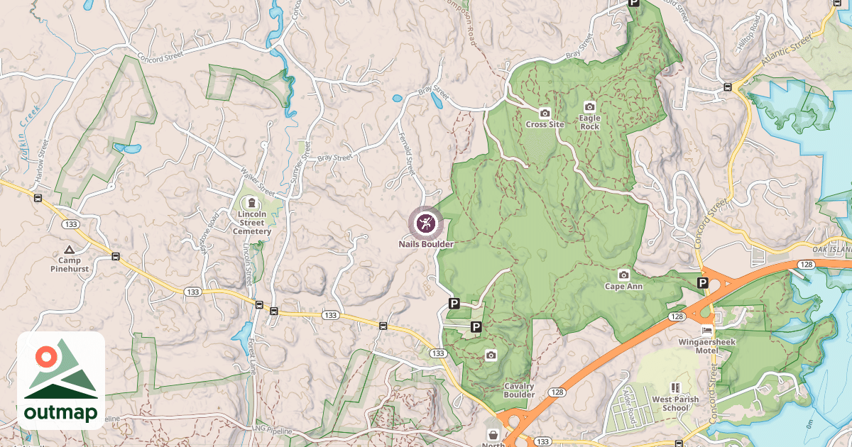 Map of Nails Boulder