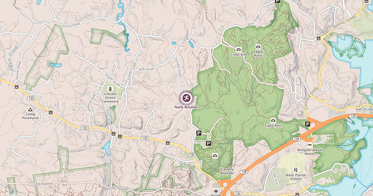 Map preview of Nails Boulder