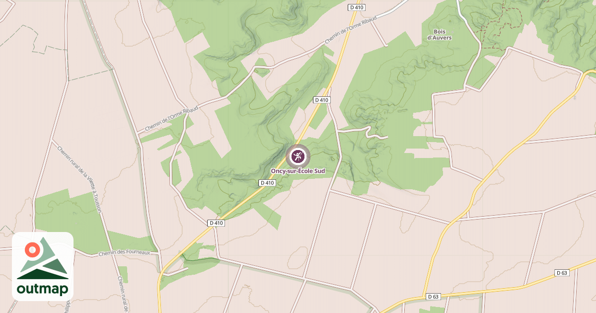 Map of Oncy-sur-École Sud