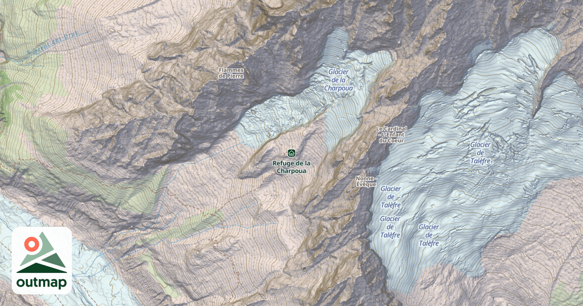 Map of Refuge de la Charpoua