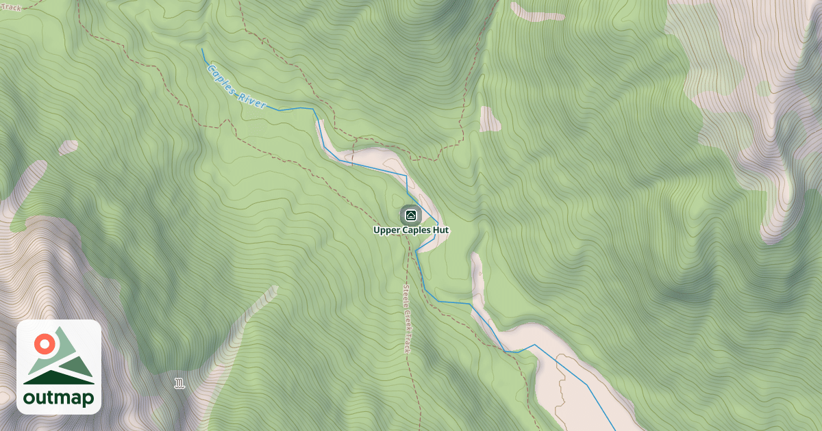Map of Upper Caples Hut