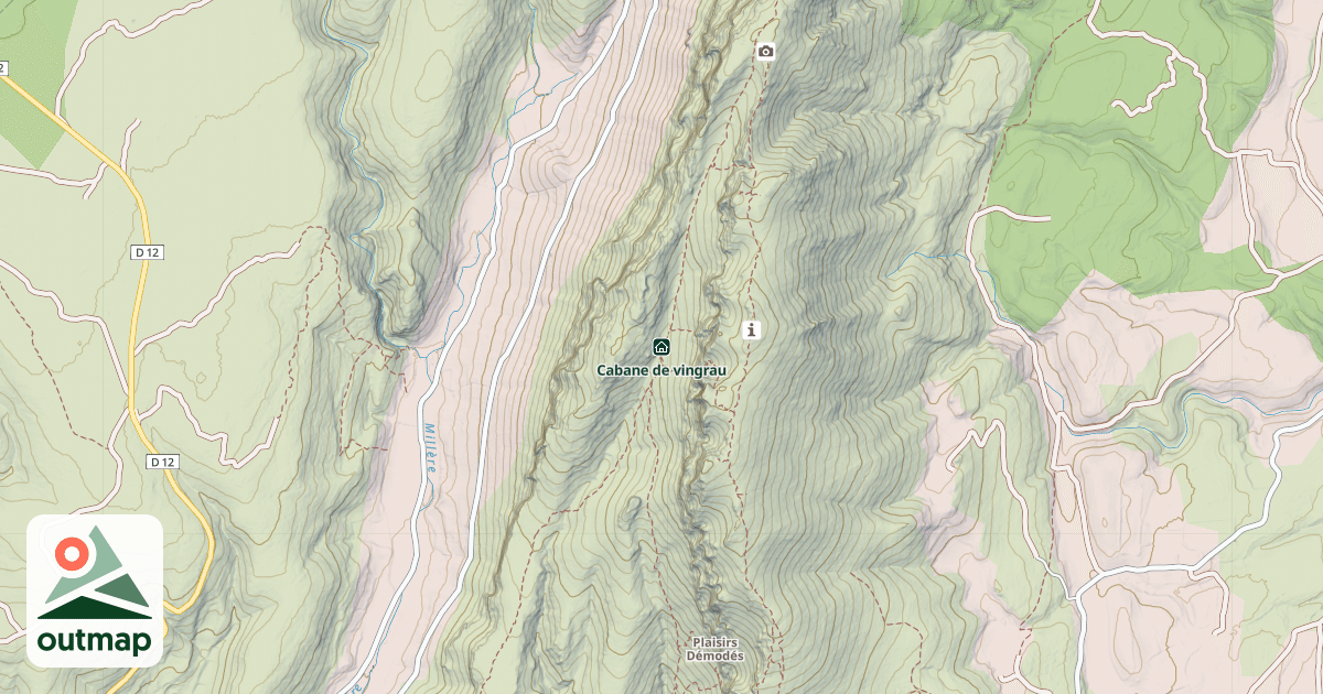 Map of Cabane de vingrau