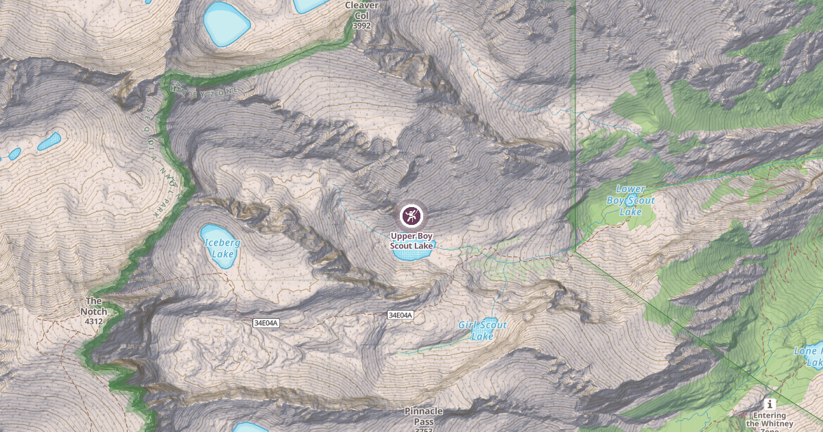 Map preview of Upper Boy Scout Lake