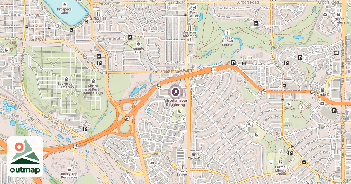 Map of Miscellaneous Bouldering