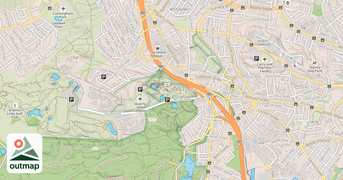 Map of Derek's Arete