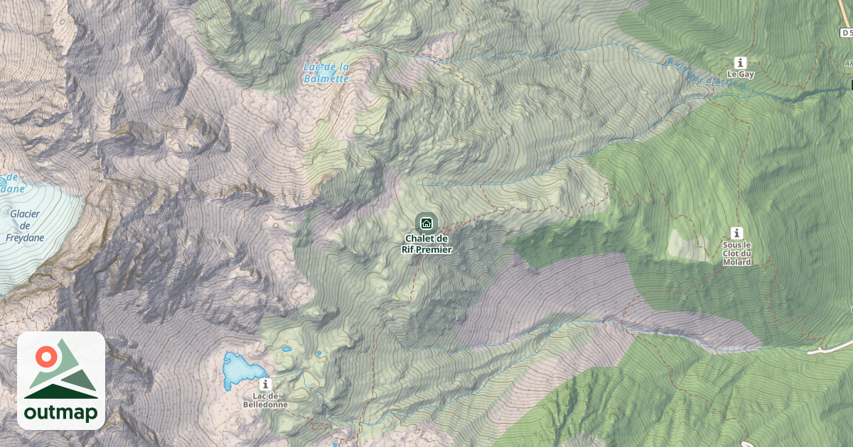 Map of Chalet de Rif Premier