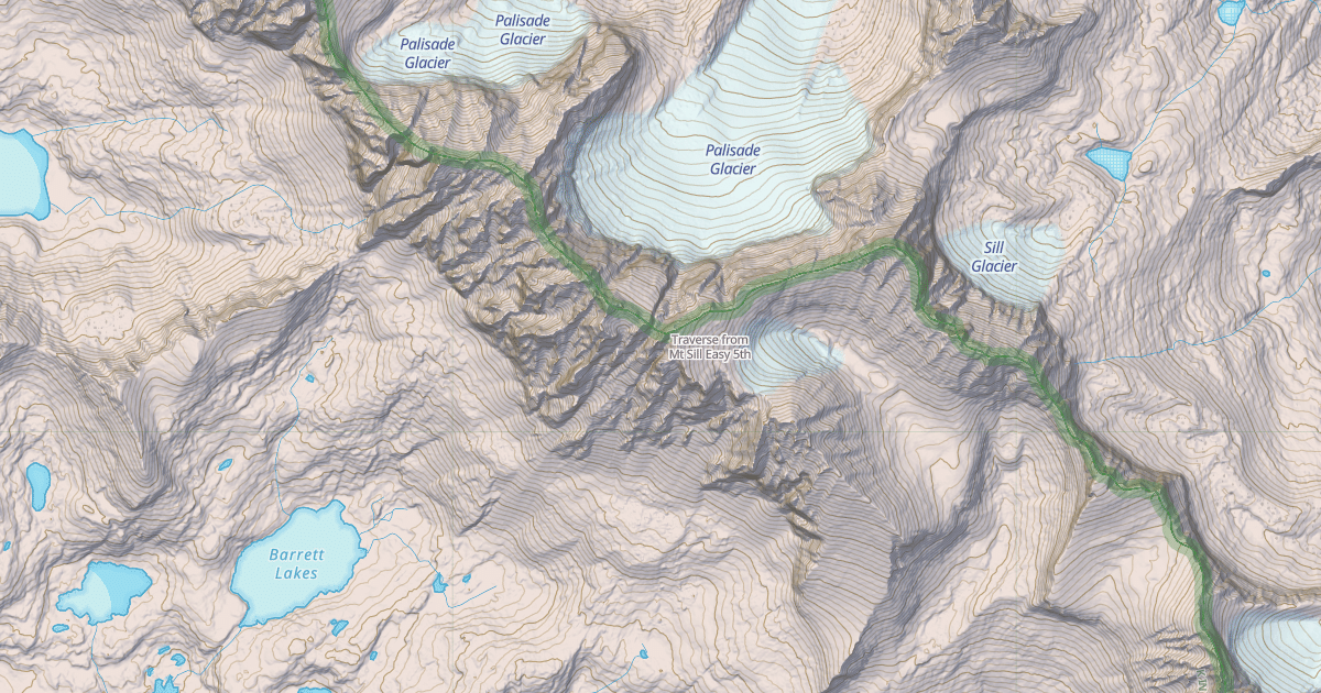 Map preview of Traverse from Mt Sill