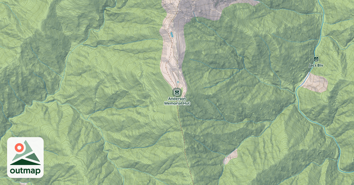 Map of Anderson Memorial Hut