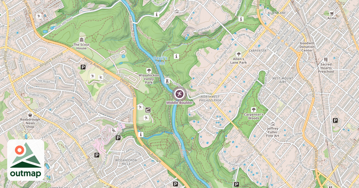 Map of Middle Boulder