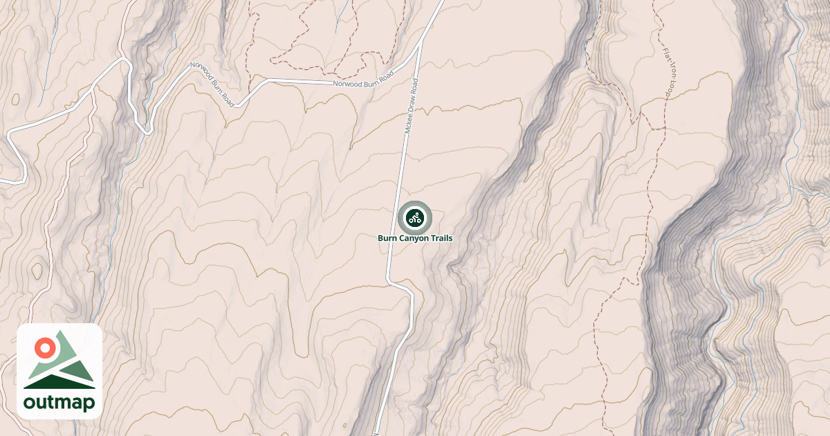 Map of Burn Canyon Trails