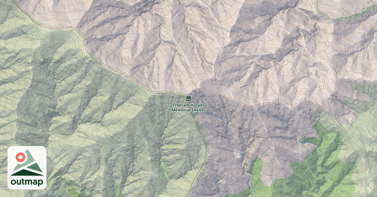 Map of Tristram Harper Memorial Shelter