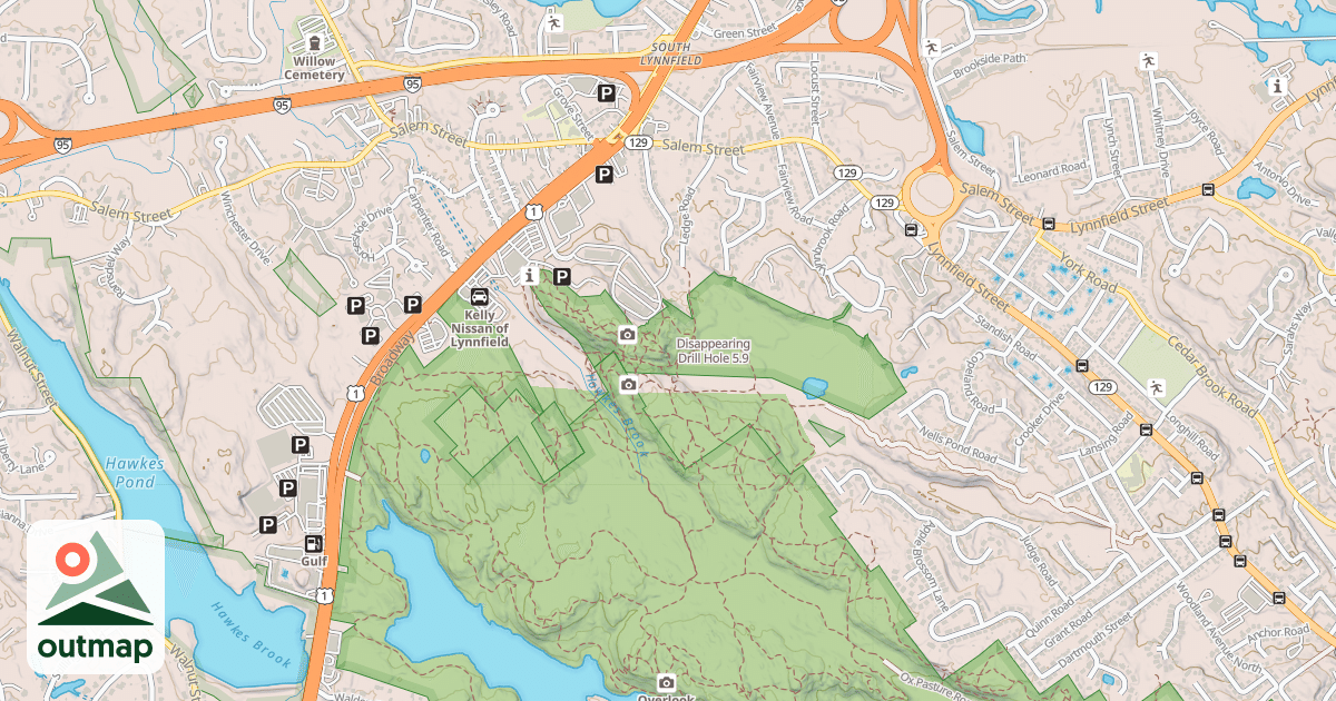Map of Disappearing Drill Hole