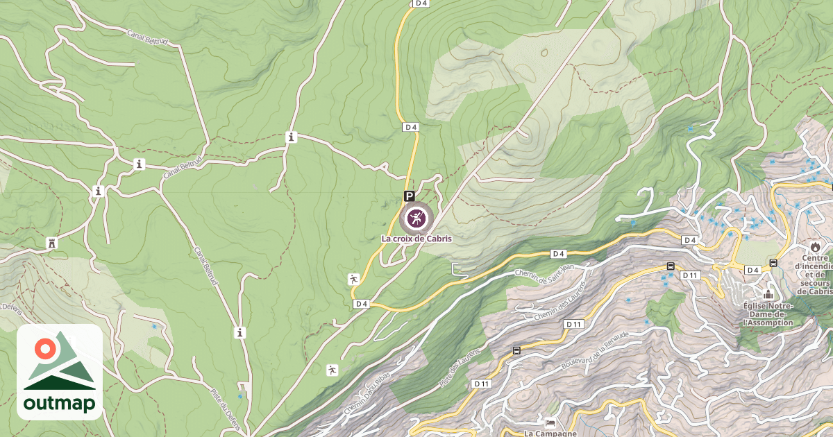 Map of La croix de Cabris