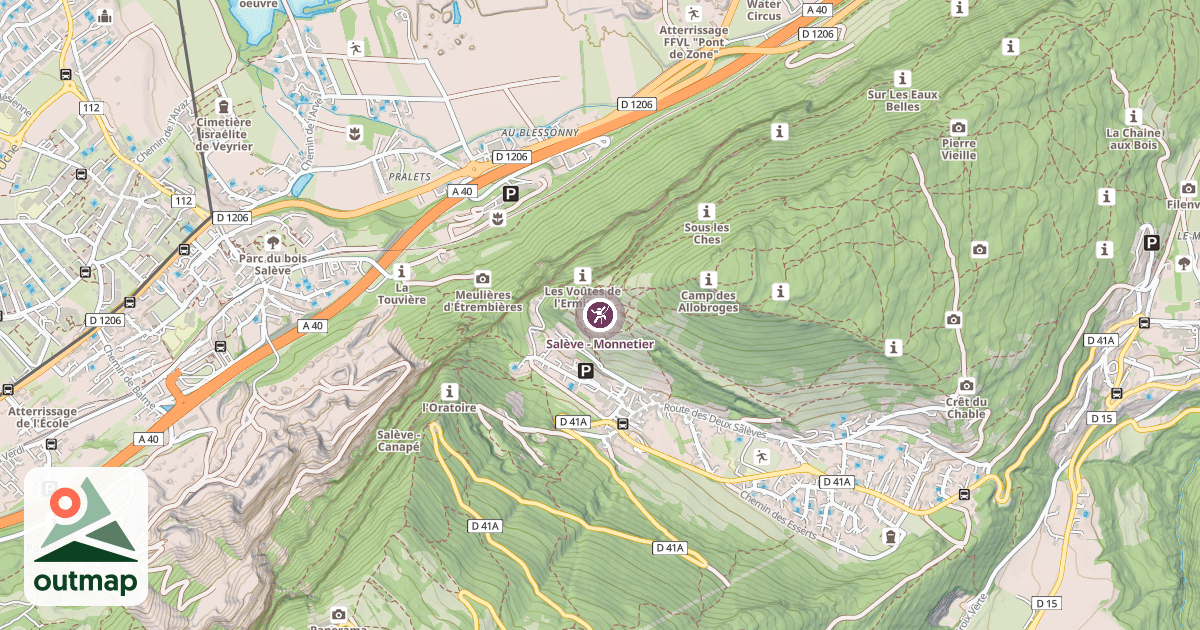 Map of Salève - Monnetier