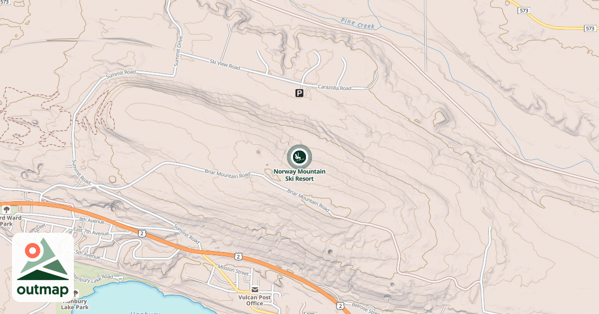 Map of Norway Mountain Ski Resort