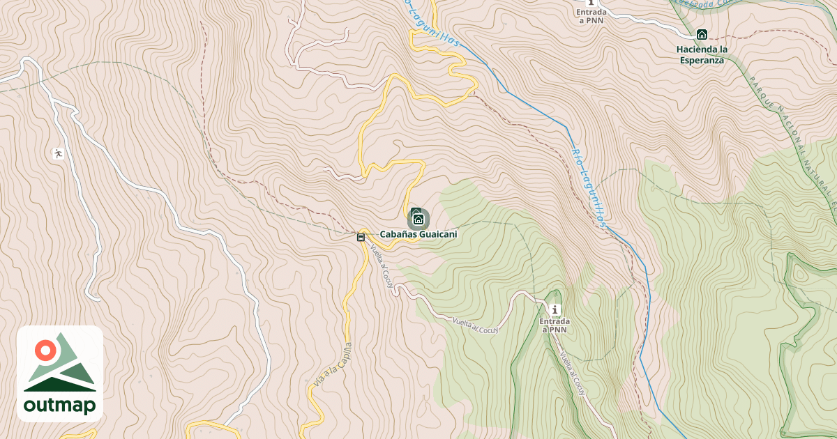 Map of Cabañas Guaicani in Boyacá