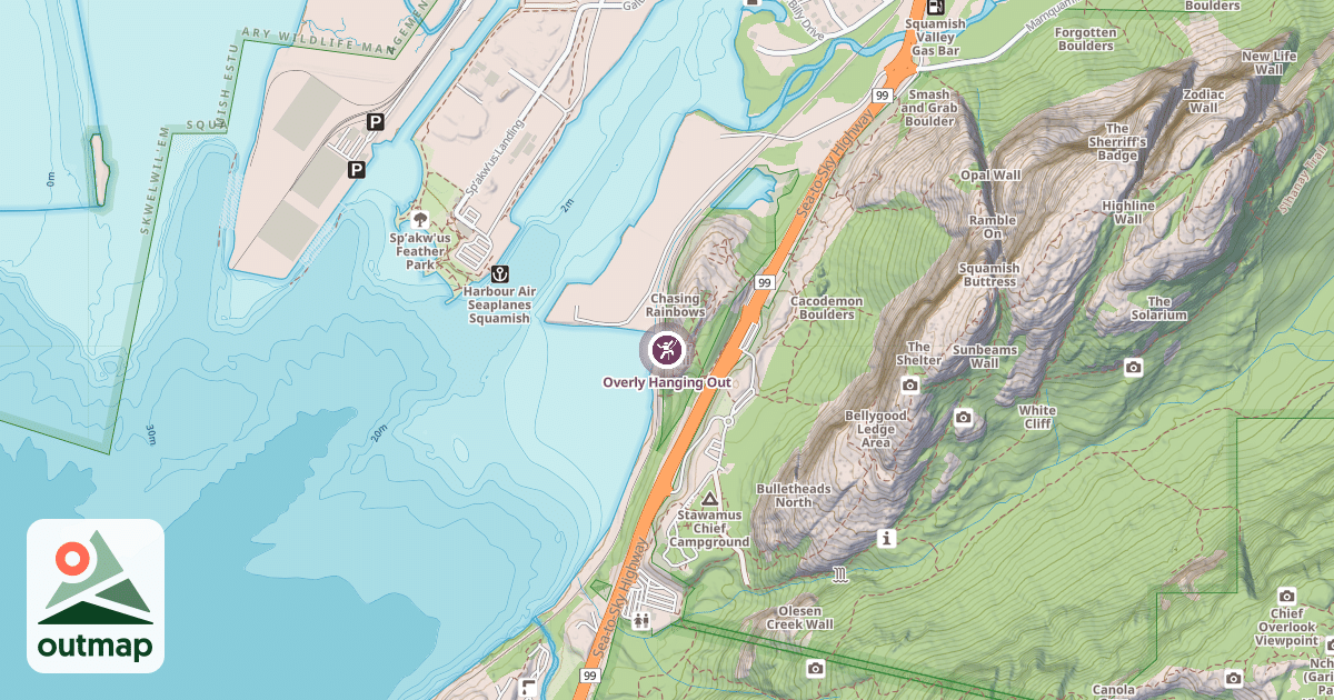 Map of Overly Hanging Out
