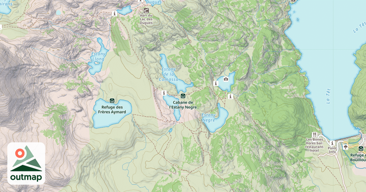 Map of Cabane de l'Estany Negre