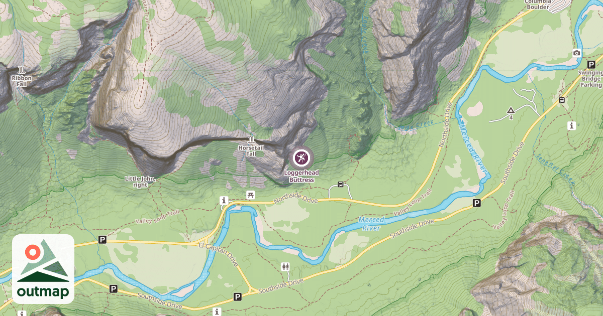 Map of Loggerhead Buttress
