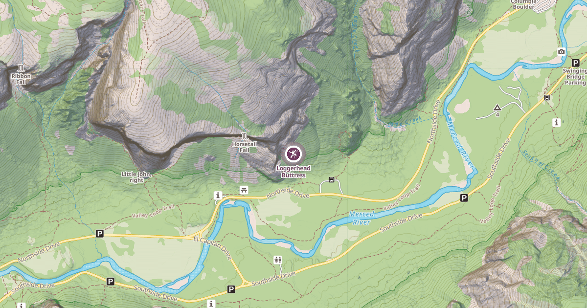 Map preview of Loggerhead Buttress