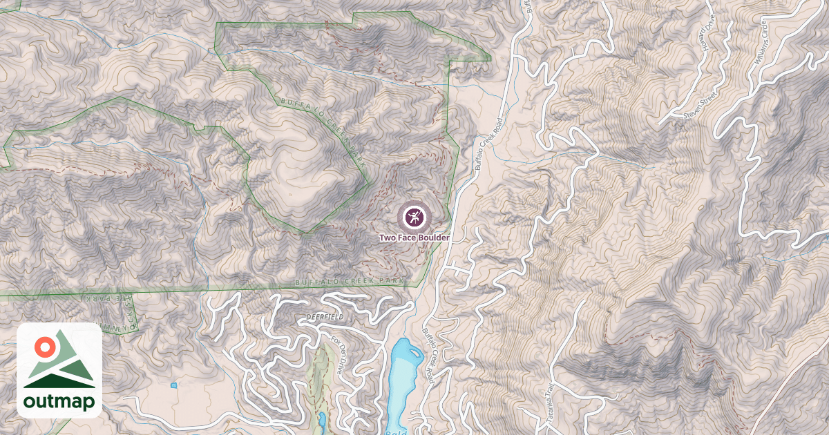 Map of Two Face Boulder