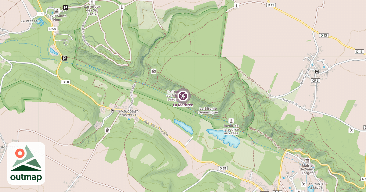 Map of La Marbrée