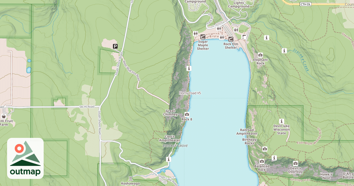 Map of Horny Toad