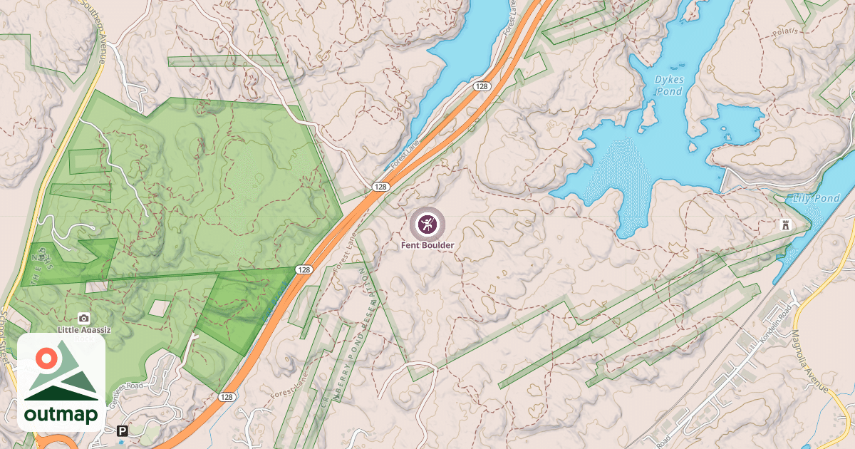 Map of Fent Boulder