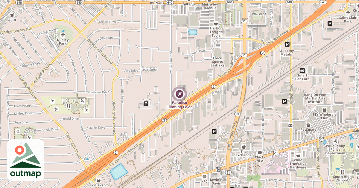 Map of Paradiso Climbing Co-op