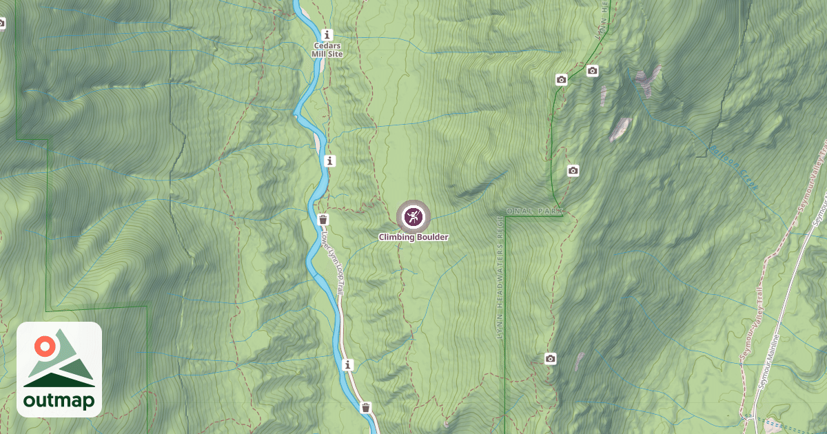 Map of Climbing Boulder