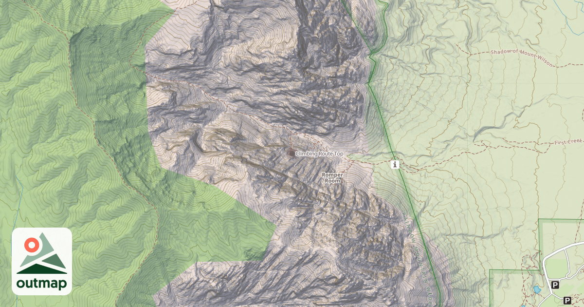 Map of Climbing Route Top