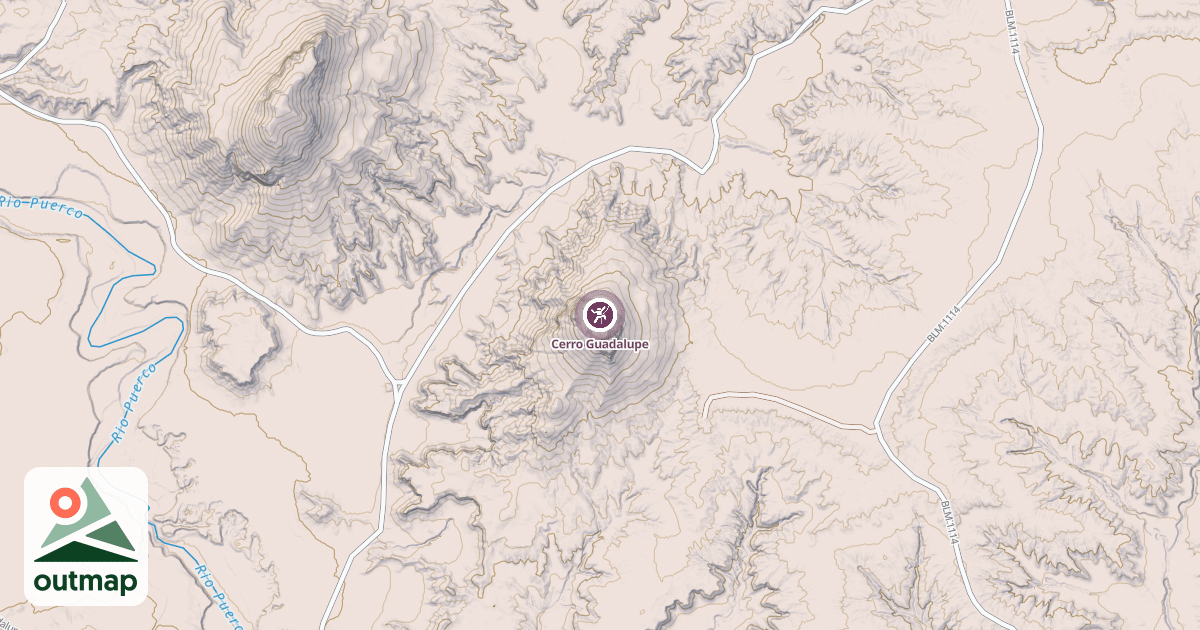 Map of Cerro Guadalupe