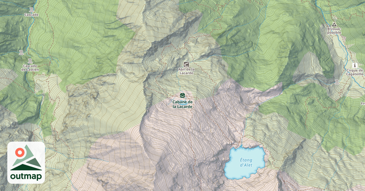 Map of Cabane de la Lacarde