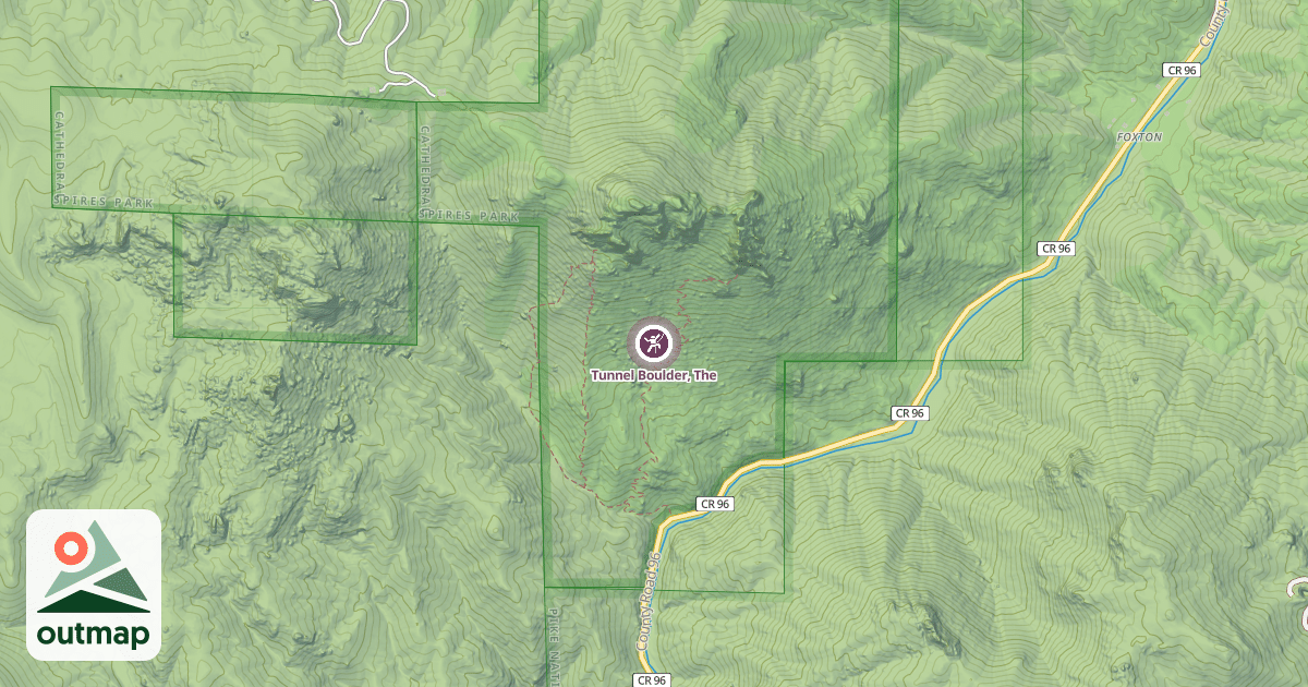 Map of Tunnel Boulder, The
