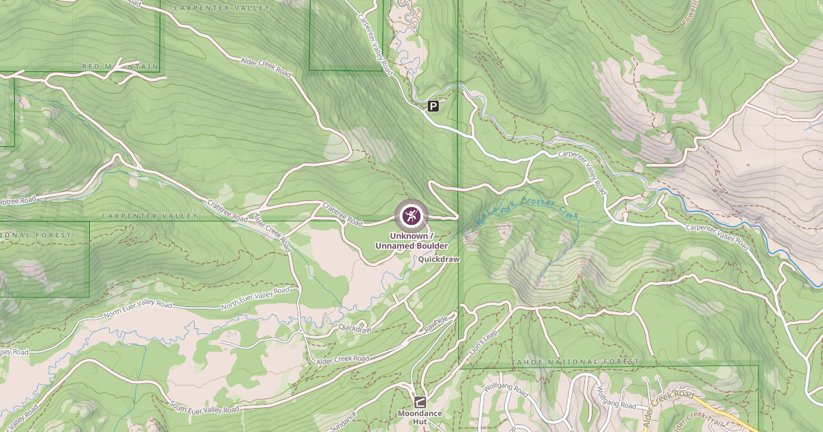 Map preview of Unknown / Unnamed Boulder