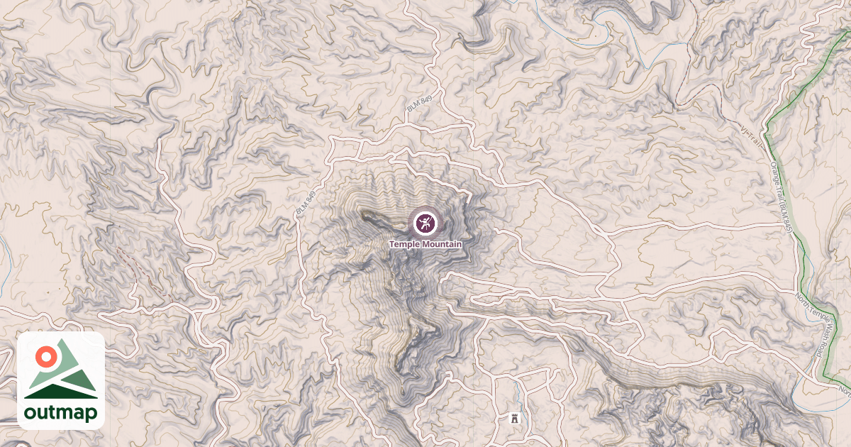 Map of Temple Mountain