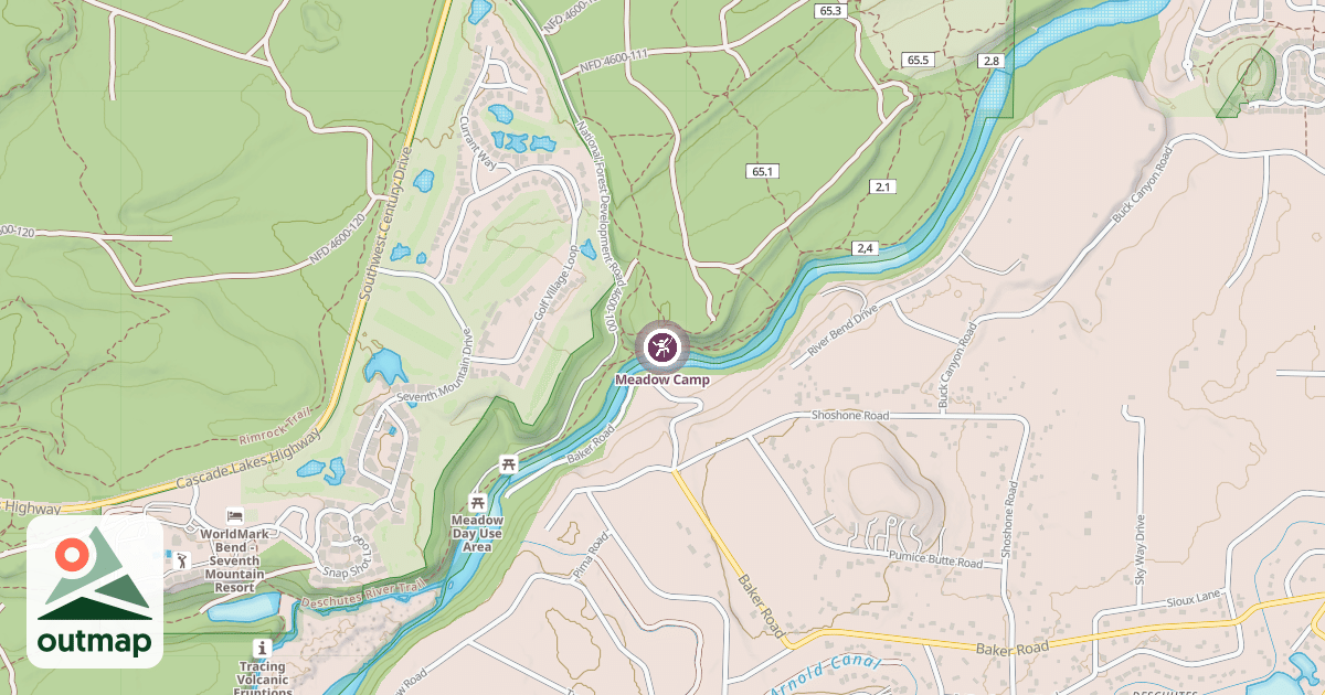 Map of Meadow Camp