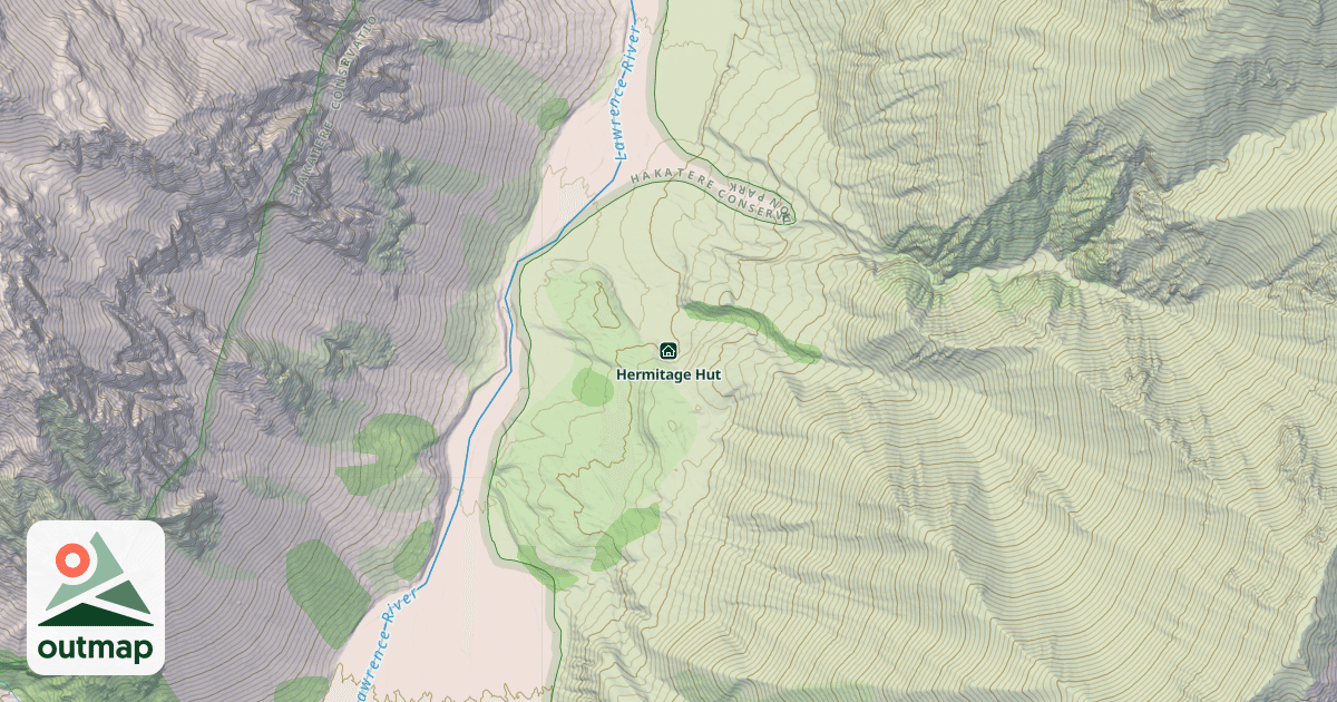 Map of Hermitage Hut