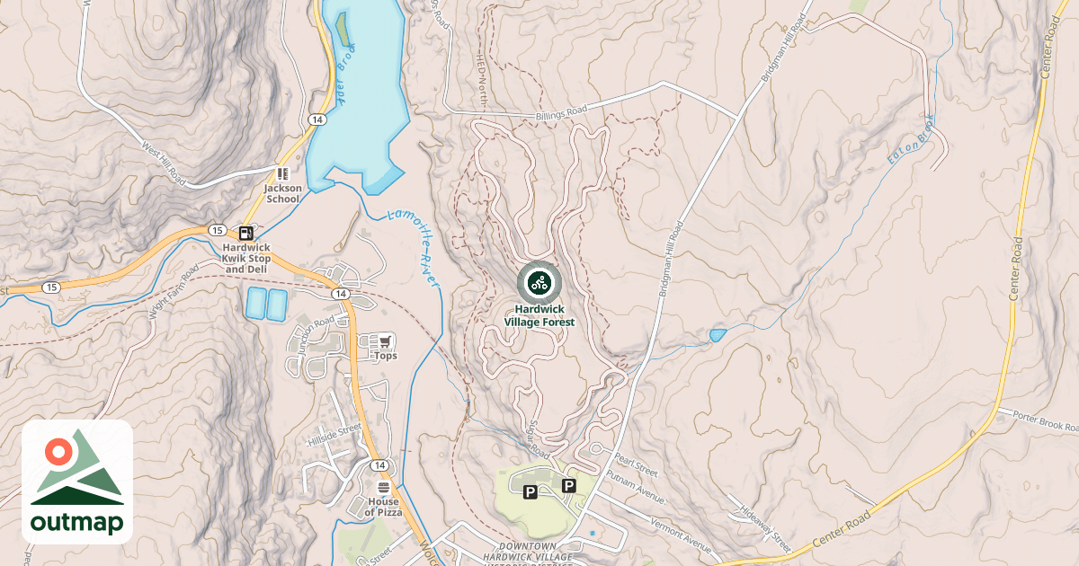 Map of Hardwick Village Forest