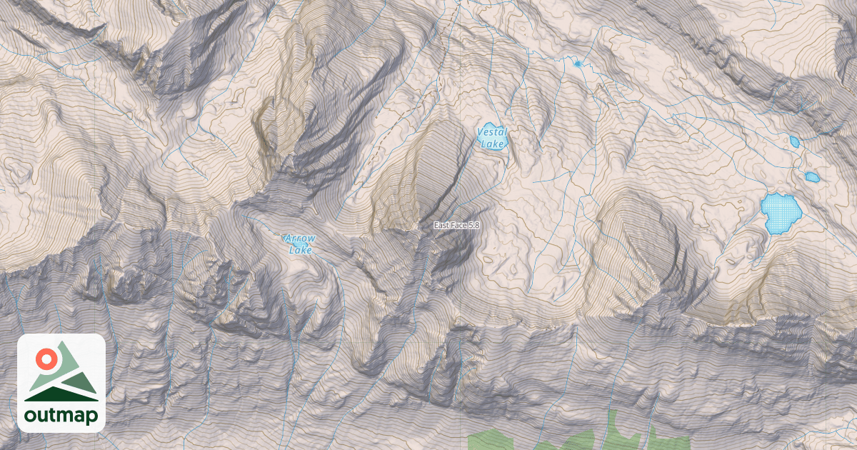 Map of East Face