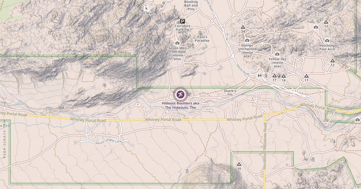 Map preview of Hideout Boulders aka The Hideouts, The
