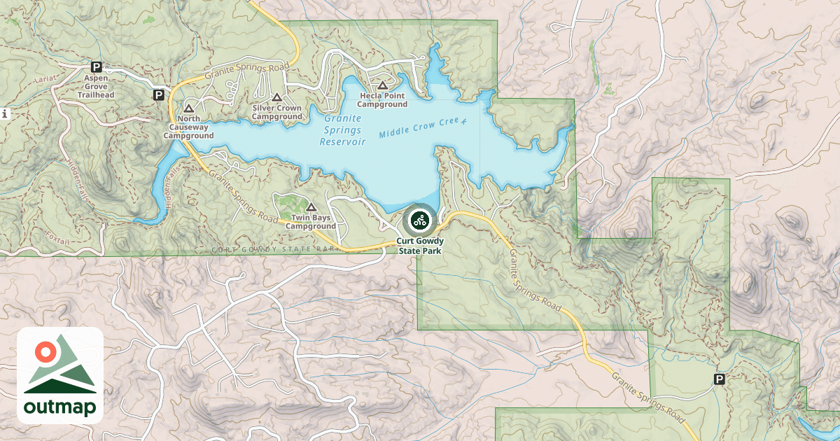 Map of Curt Gowdy State Park
