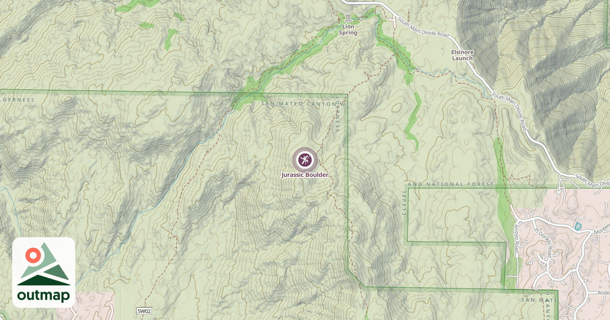 Map of Jurassic Boulder