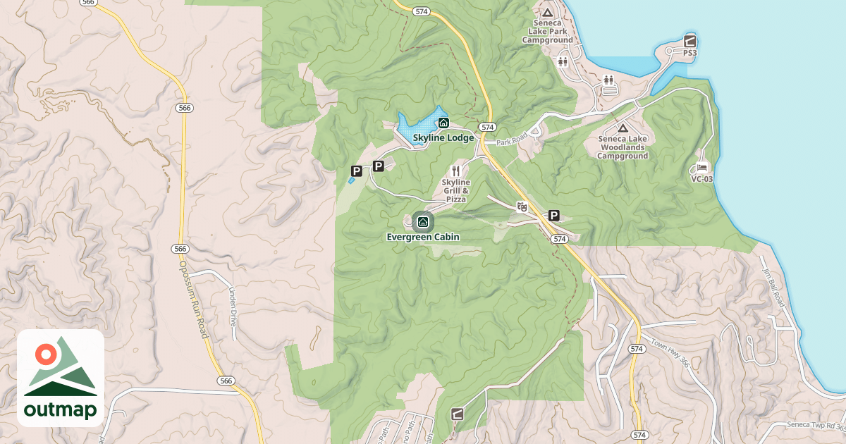Map of Evergreen Cabin