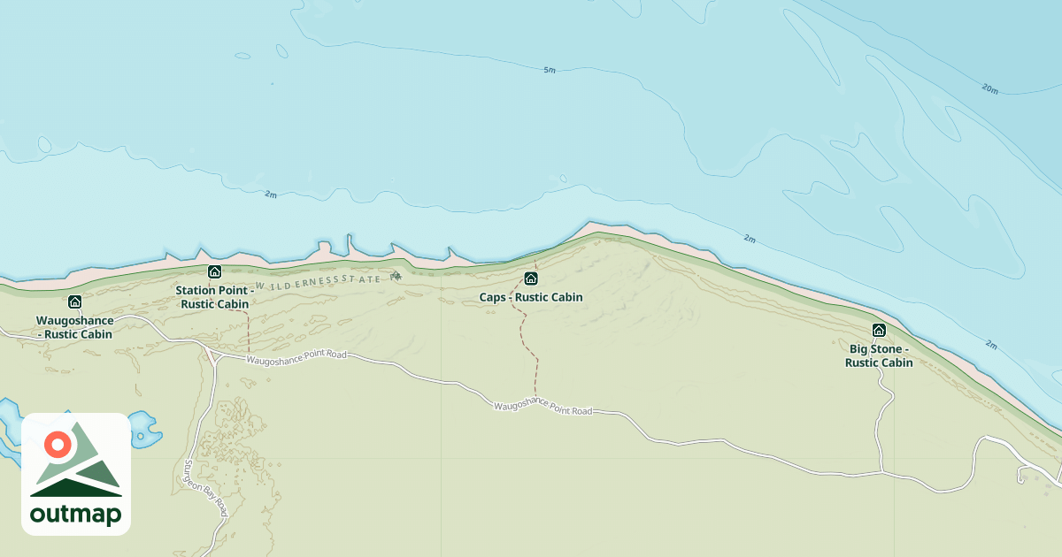 Map of Caps - Rustic Cabin