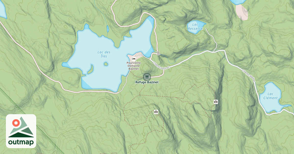 Map of Refuge Bazinet